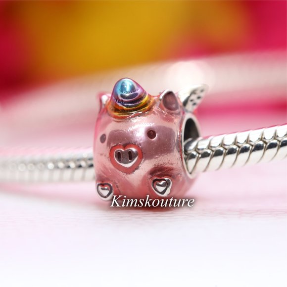 Pandora Flying Unicorn Pig Charm 792573C01 - Picture 3 of 5